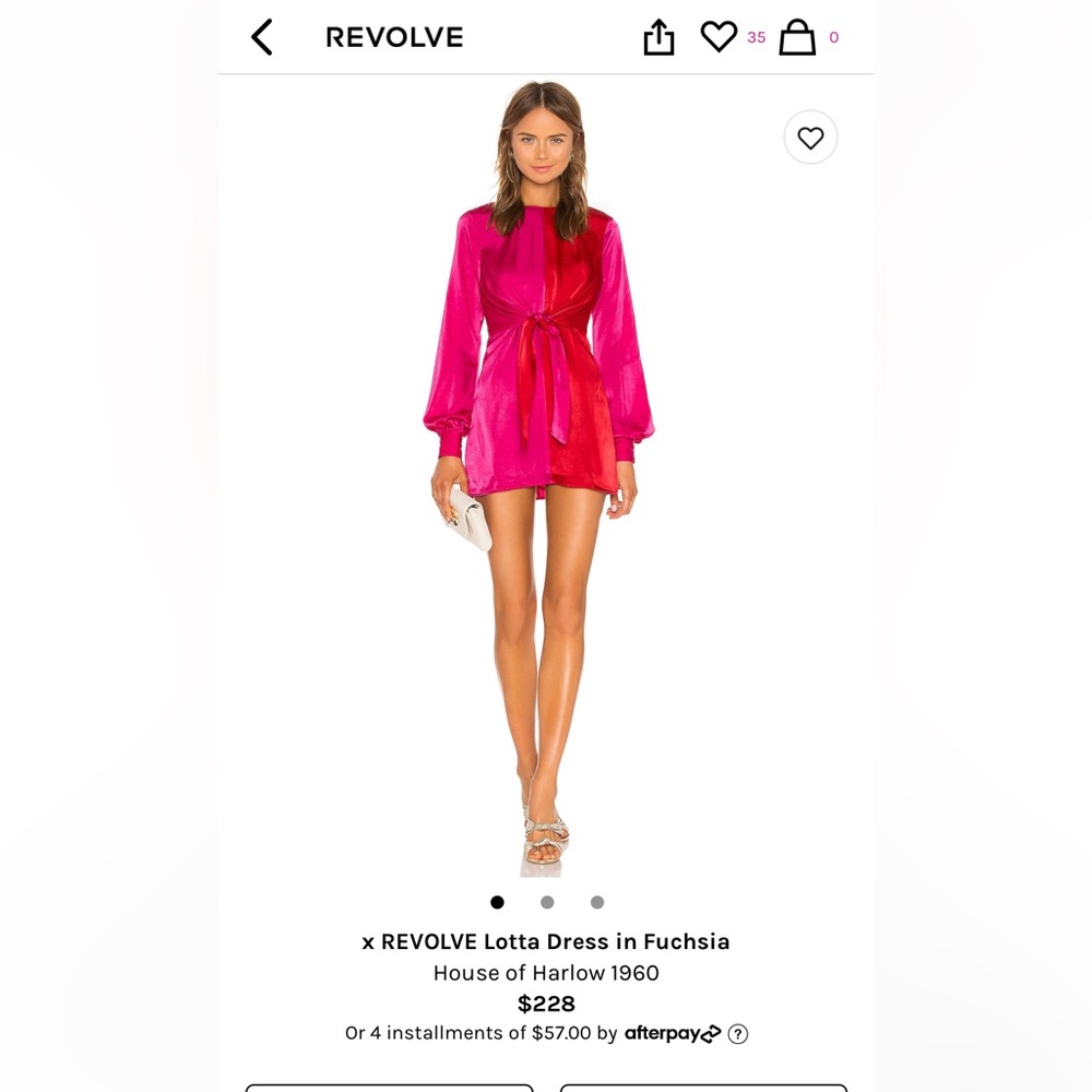 REVOLVE LOTTA HOUSE OF HARLOW PINK AND RED LONG SLEEVE DRESS - Picture 3 of 6